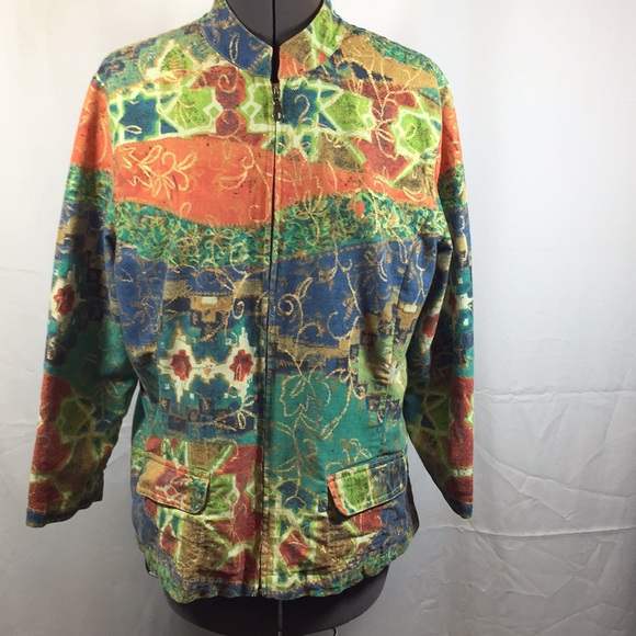 Chico’s Top Light Weight Jacket Size 2 - Picture 1 of 6